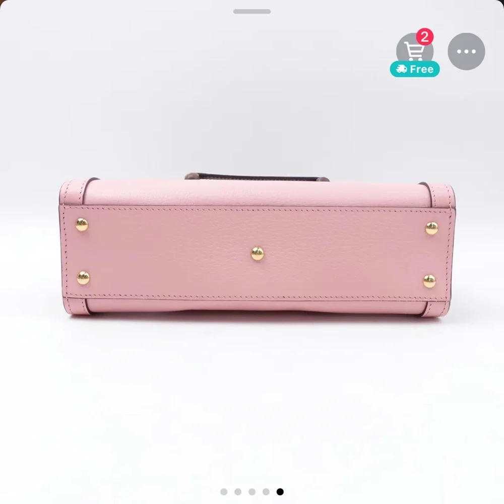 Gucci Pink Bamboo Handle Bag - Picture 4 of 12